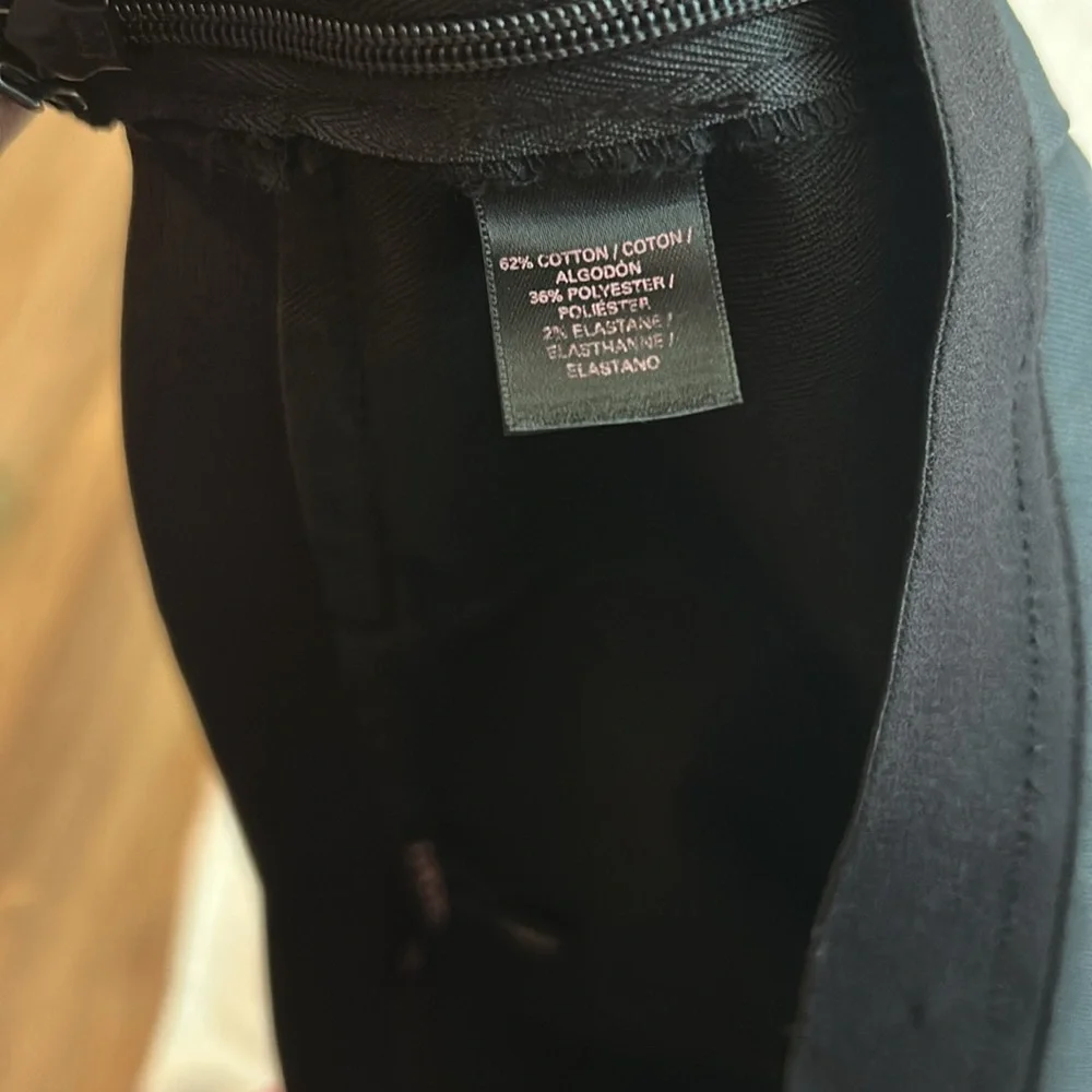 Victoria's Secret Faux leather Navy blue pants sz: 10 Cotton 62% 36% Polyester